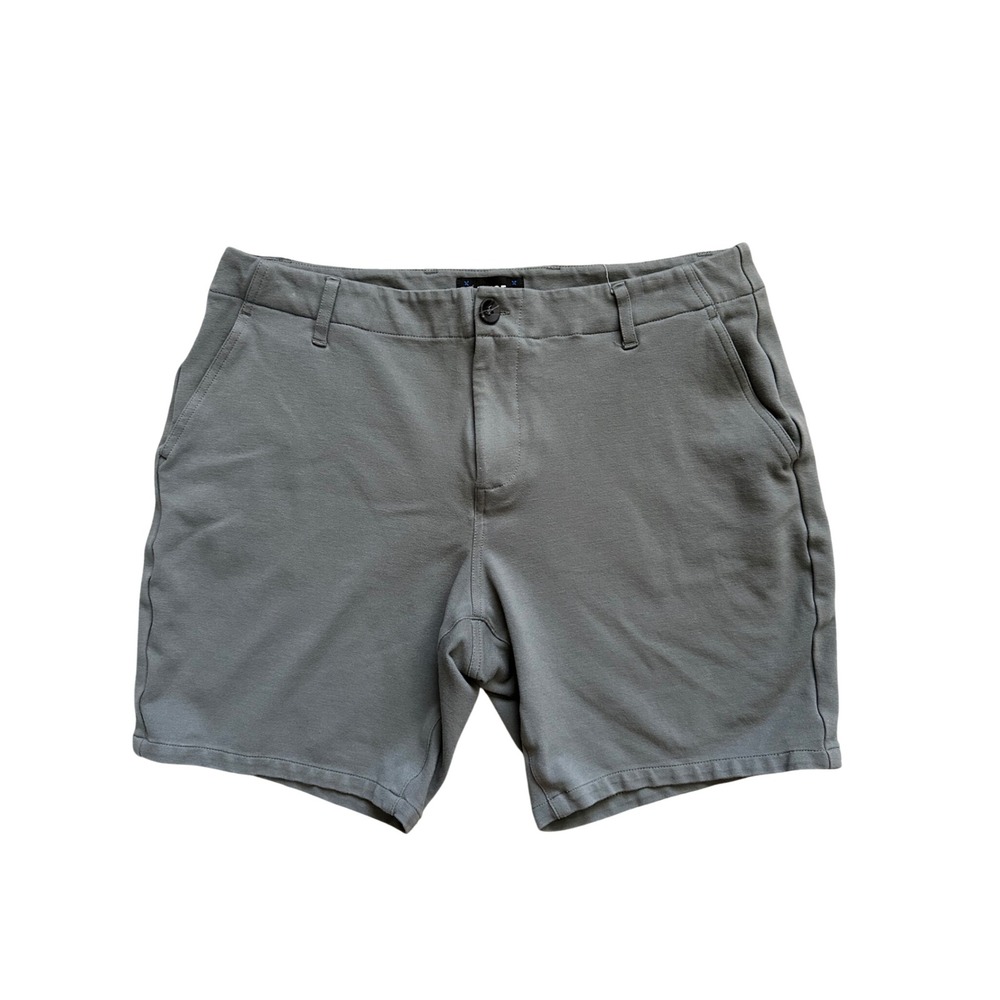Minimalist Paige Evening Hills Stretch Chino Shorts 34 Grey Tailored Gorpcore